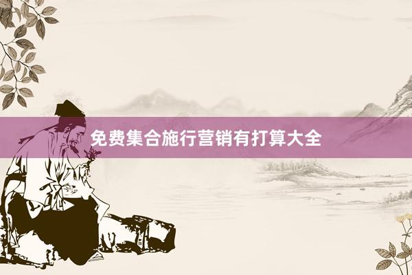 免费集合施行营销有打算大全